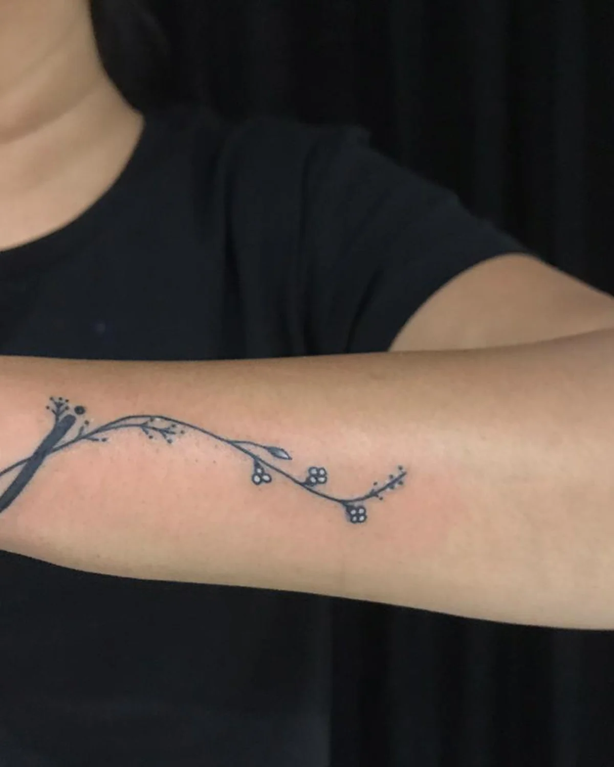 Quiet Branch, Fine Line tattoo by Ahmedabad Ink
