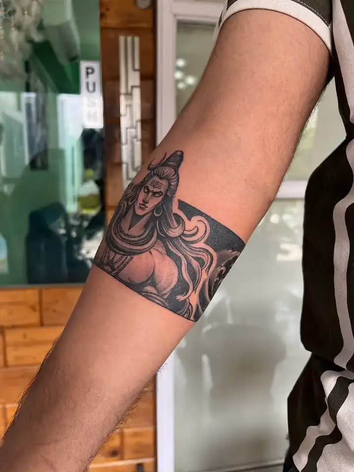 Dark Current, Blackwork tattoo by Ahmedabad Ink