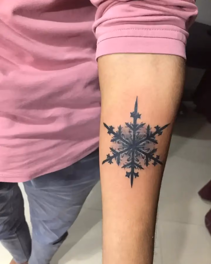 Winter Geometry, Geometric tattoo by Ahmedabad Ink