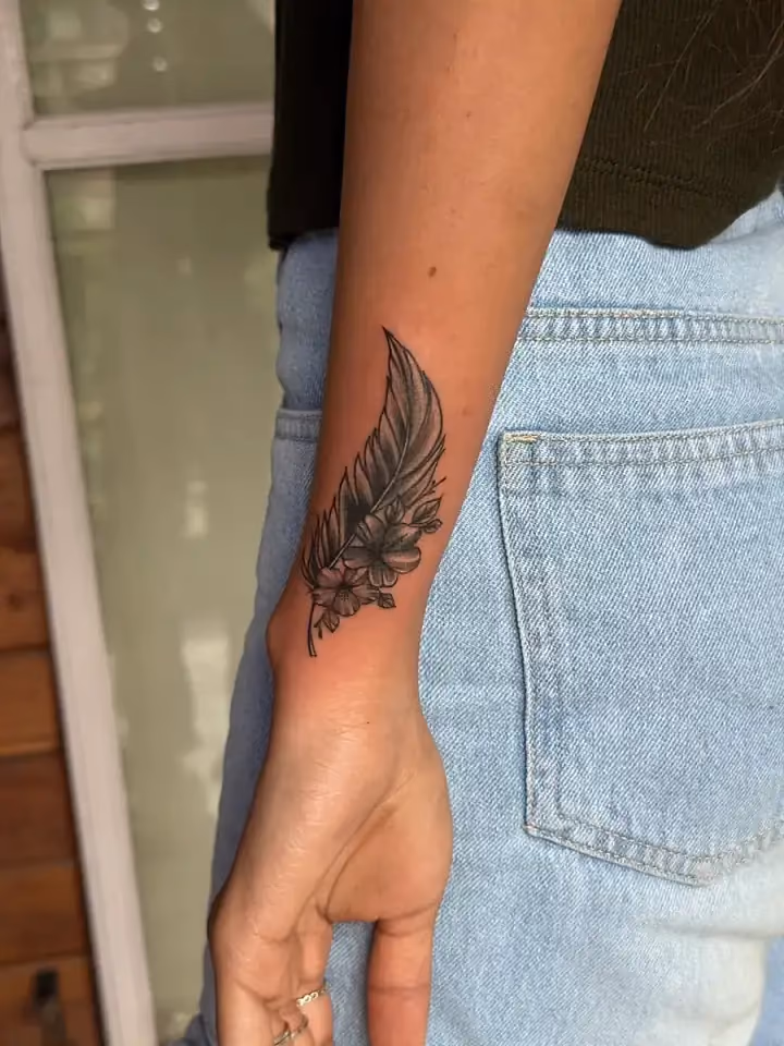 Flight, Blackwork tattoo by Ahmedabad Ink