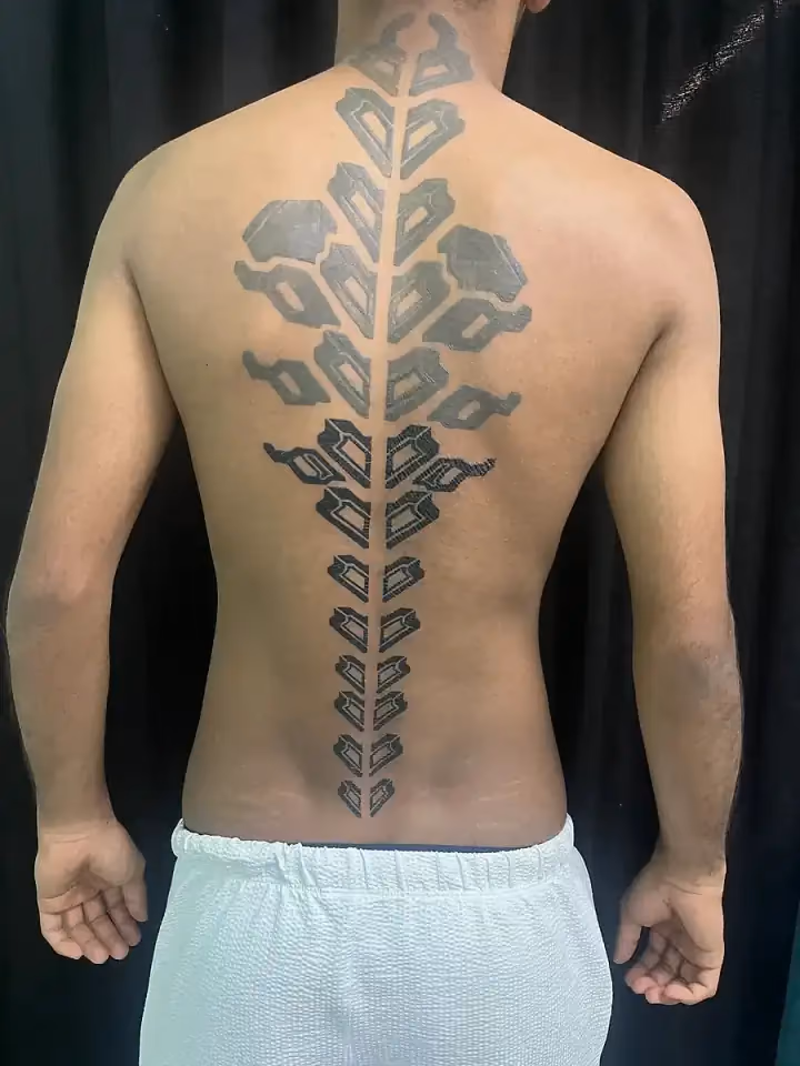 Axis of Growth, Geometric tattoo by Ahmedabad Ink