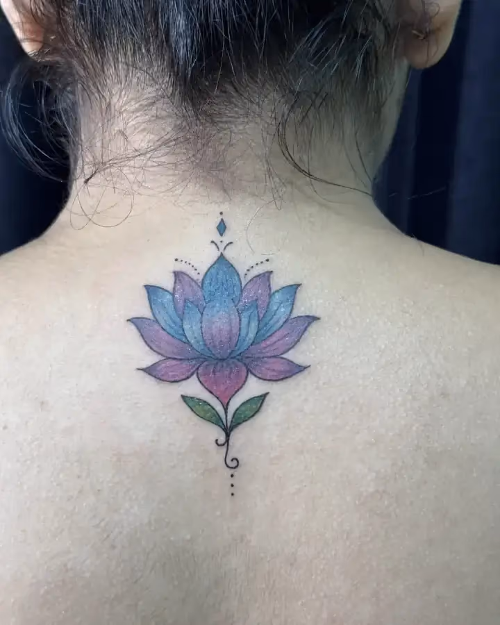 Lotus Rise, Mandala tattoo by Ahmedabad Ink