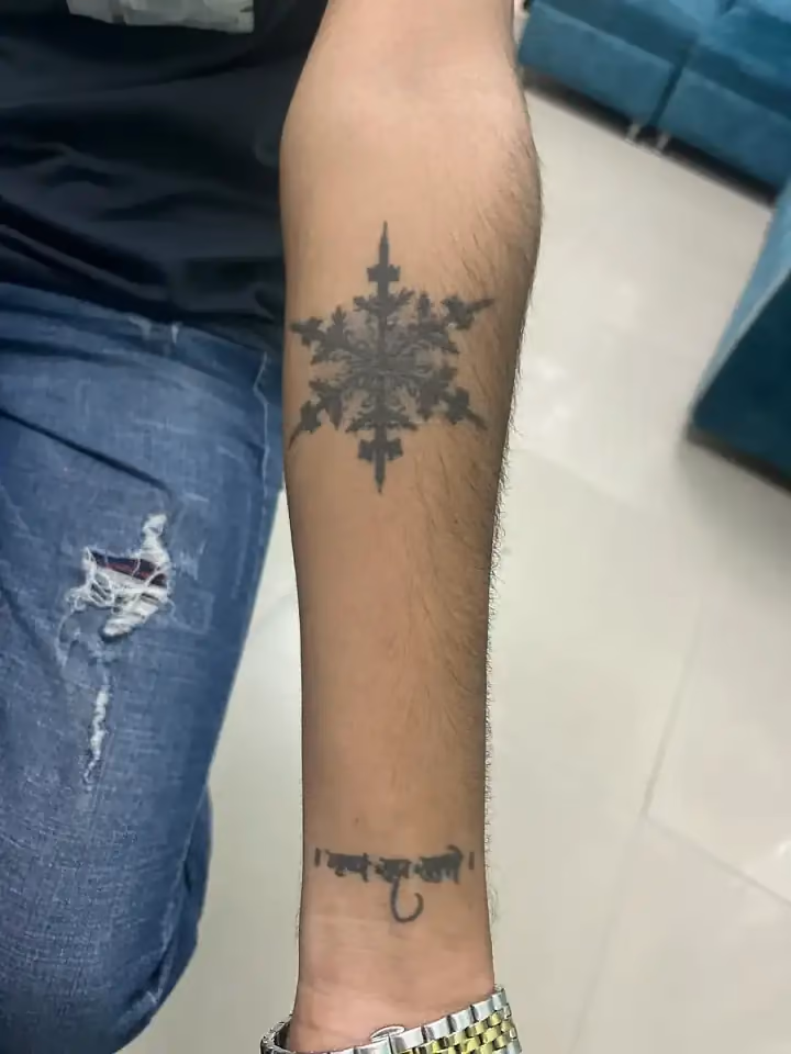 Winter Mark, Minimal tattoo by Ahmedabad Ink