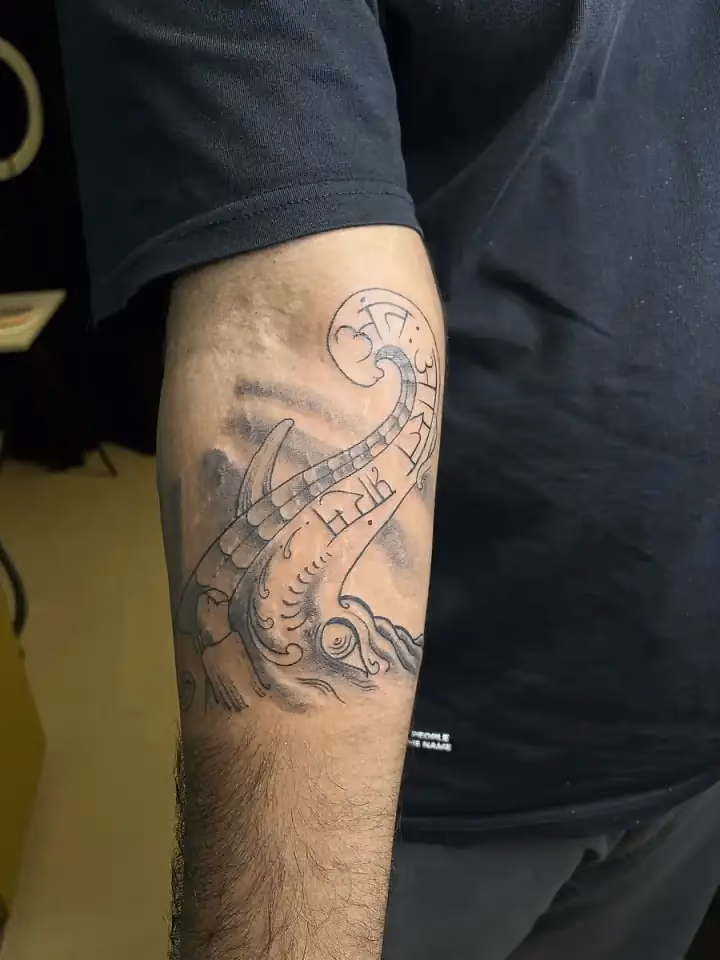 Sound in Colour, Fine Line tattoo by Ahmedabad Ink