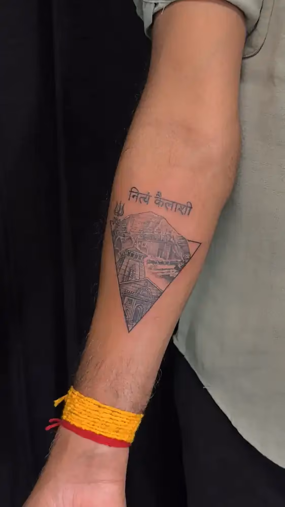 Sacred Structure, Blackwork tattoo by Ahmedabad Ink